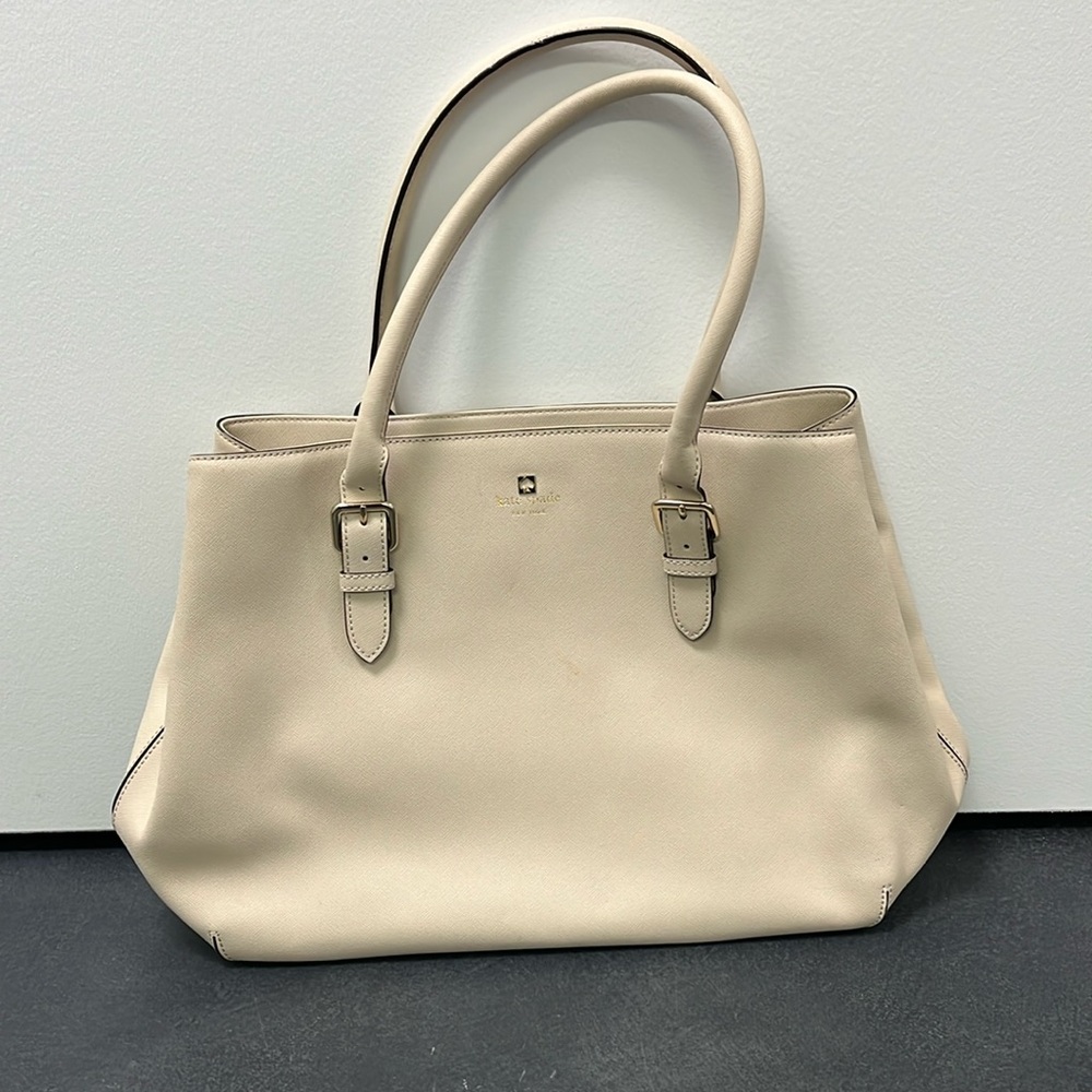 Kate Spade Women’s Satchel Cityscape Beige Leather